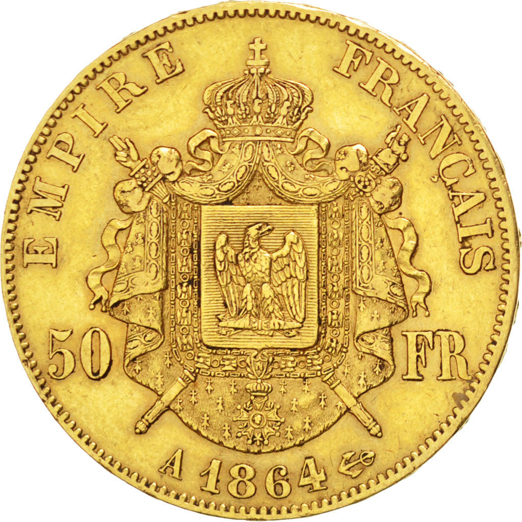Munten, Frankrijk, Napoleon III, Napoléon III, 50 Francs, 1864, Paris, ZF