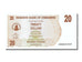 Banknote, Zimbabwe, 20 Dollars, 2006, 2006-08-01, UNC(65-70)