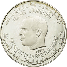 Coin, Tunisia, Dinar, 1969, MS(60-62), Silver, KM:295