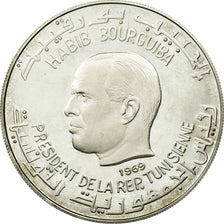 Münze, Tunesien, Dinar, 1969, VZ+, Silber, KM:293