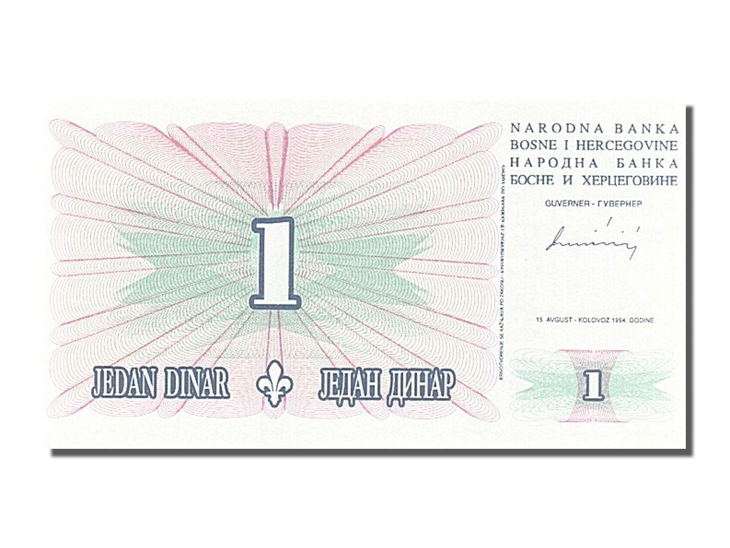 Banknote, Bosnia - Herzegovina, 1 Dinar, 1994, 1994-08-15, UNC(65-70)