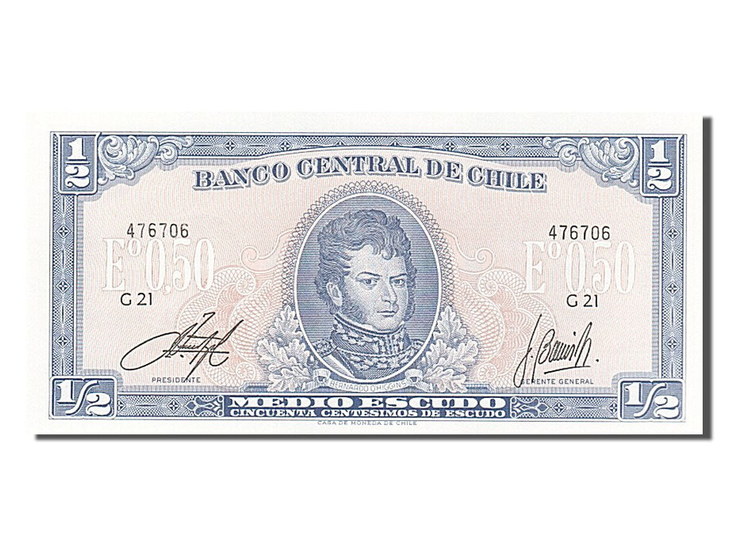 Banknote, Chile, 1/2 Escudo, 1962, UNC(65-70)