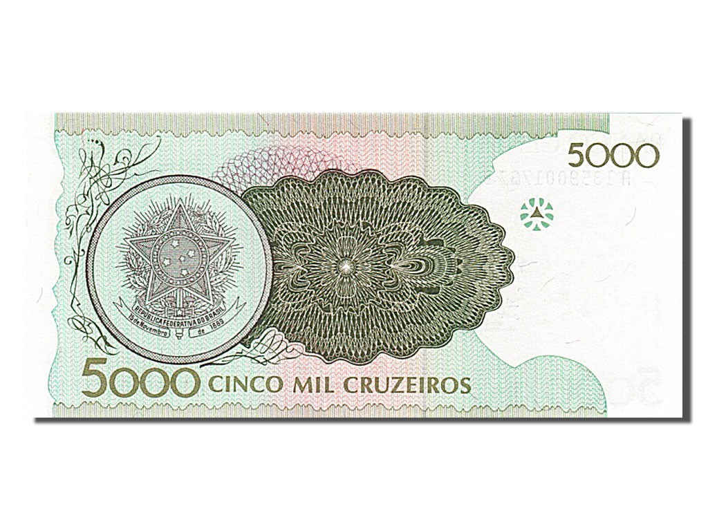 Banknote, Brazil, 5000 Cruzeiros, 1990, UNC(65-70)