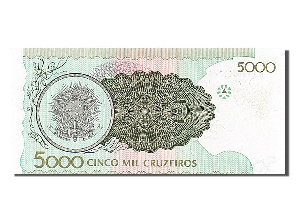 Banknote, Brazil, 5000 Cruzeiros, 1990, UNC(65-70)