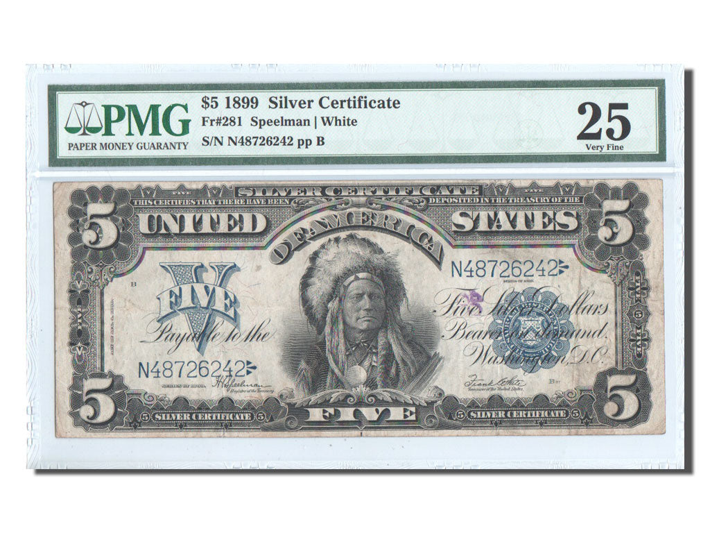 United States, Five Dollars, 1899, KM #251, graded, PMG, EF(40-45)