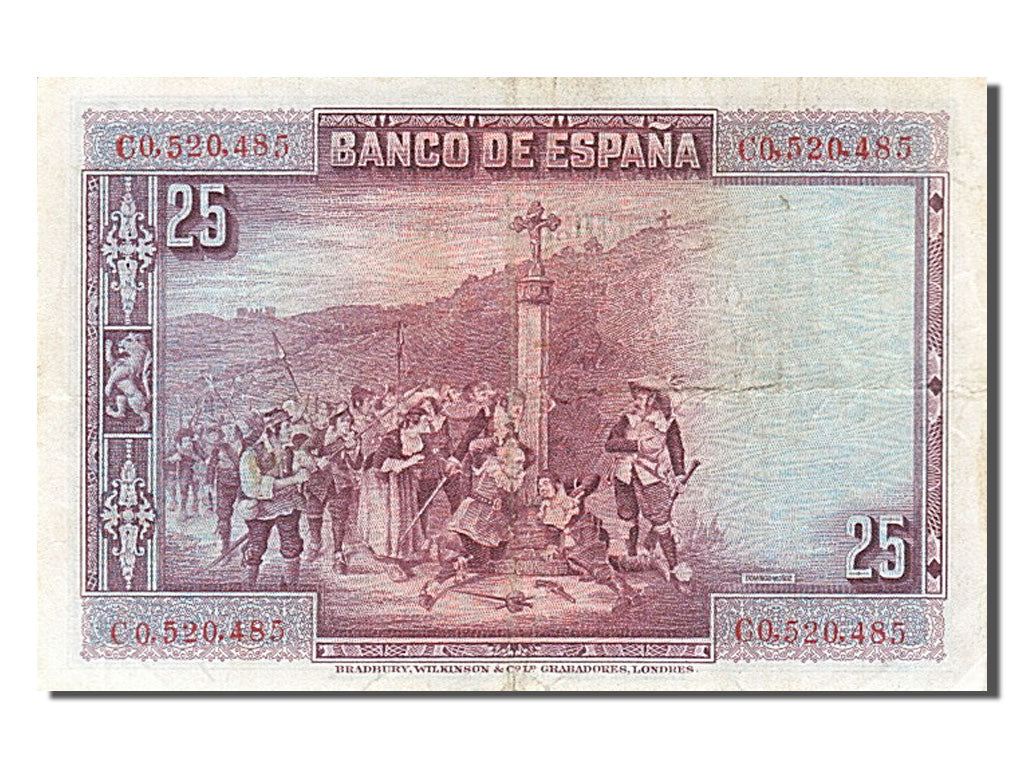 Banknote, Spain, 25 Pesetas, 1928, 1928-08-15, EF(40-45)