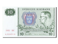 Sweden, 10 Kronor, 1981, KM #52e, UNC(63), A806919