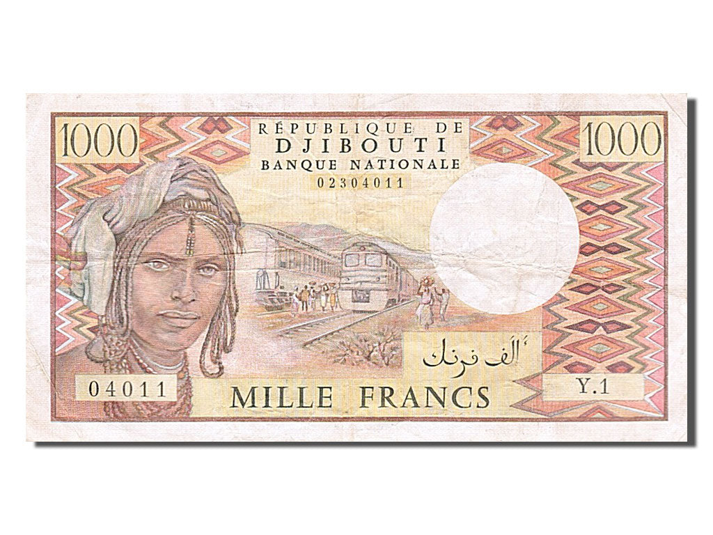 Djibouti, 1000 Francs, 1979, KM #37c, EF(40-45), Y1