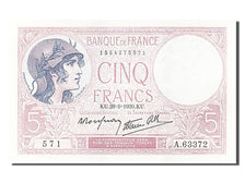 Billete, Francia, 5 Francs, 5 F 1917-1940 ''Violet'', 1939, 1939-09-28, UNC