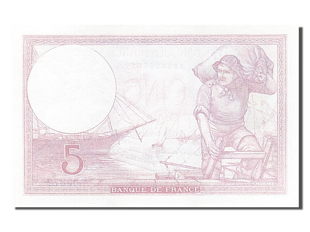 Billete, Francia, 5 Francs, 5 F 1917-1940 ''Violet'', 1939, 1939-09-28, UNC