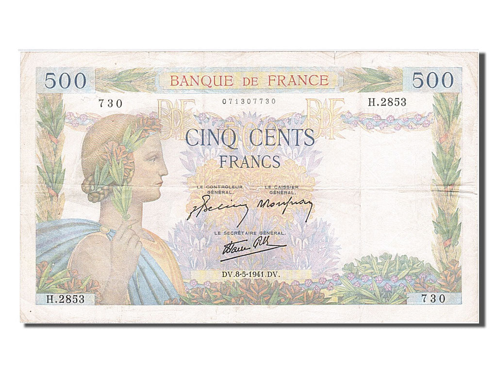 500 Francs, type La Paix