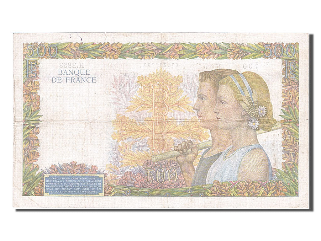 500 Francs, type La Paix