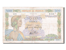 Francia, 500 Francs, 500 F 1940-1944 ''La Paix'', 1942, KM:95b, 1942-04-09, M...