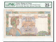 Geldschein, Frankreich, 500 Francs, 500 F 1940-1944 ''La Paix'', 1944