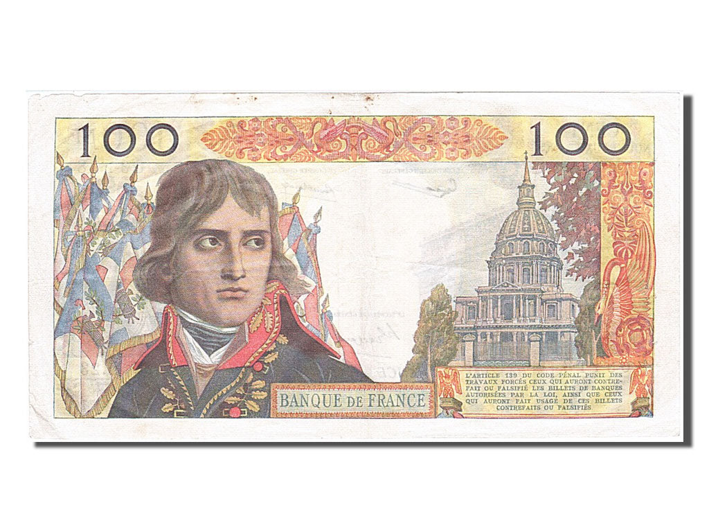 France, 100 Nouveaux Francs, 1955-1959 Overprinted with ''Nouveaux Francs'',...