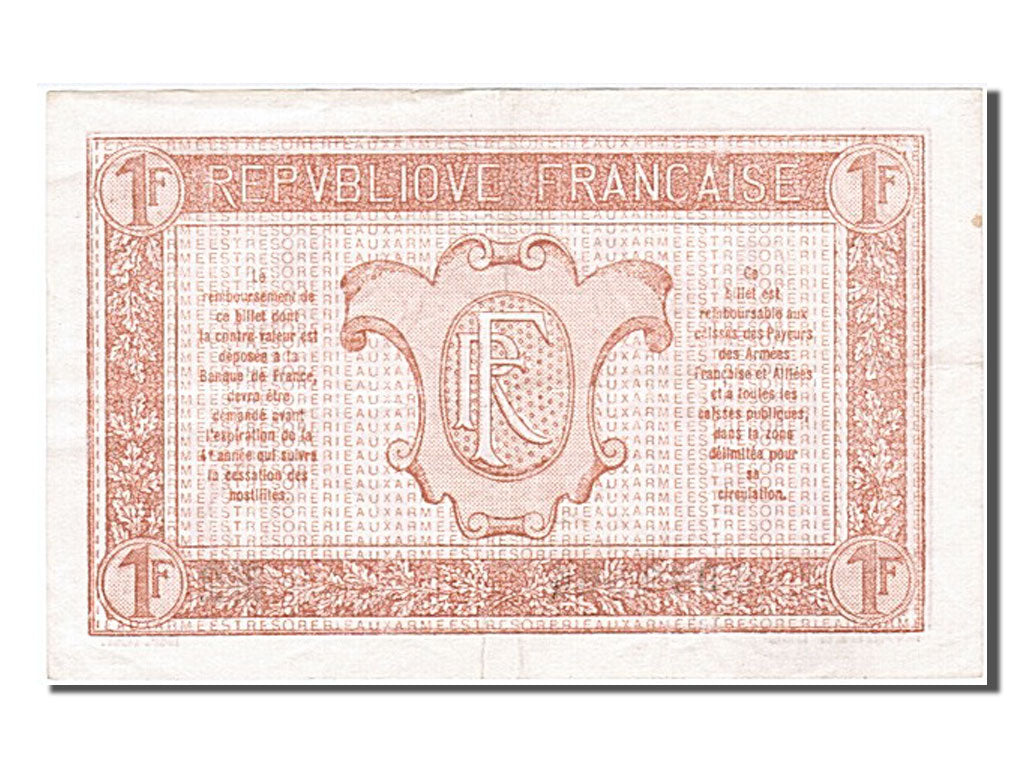 Banknote, France, 1 Franc, 1917-1919 Army Treasury, 1919, EF(40-45), Fayette:VF