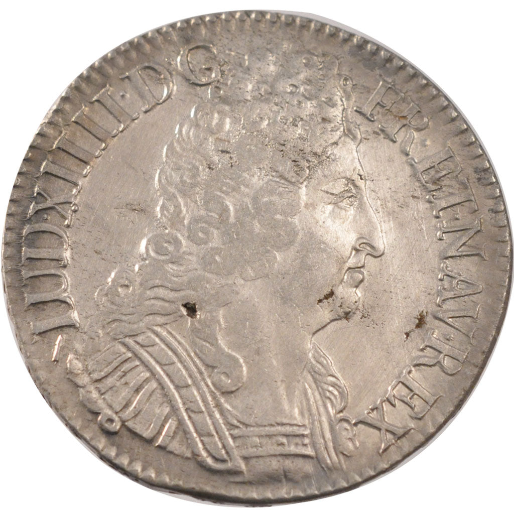 FRANCE, Écu aux 3 couronnes, ECU, 1713, Lille, KM #386.19, AU(50-53), Silver, ..