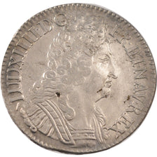FRANCE, Écu aux 3 couronnes, ECU, 1713, Lille, KM #386.19, AU(50-53), Silver, ..