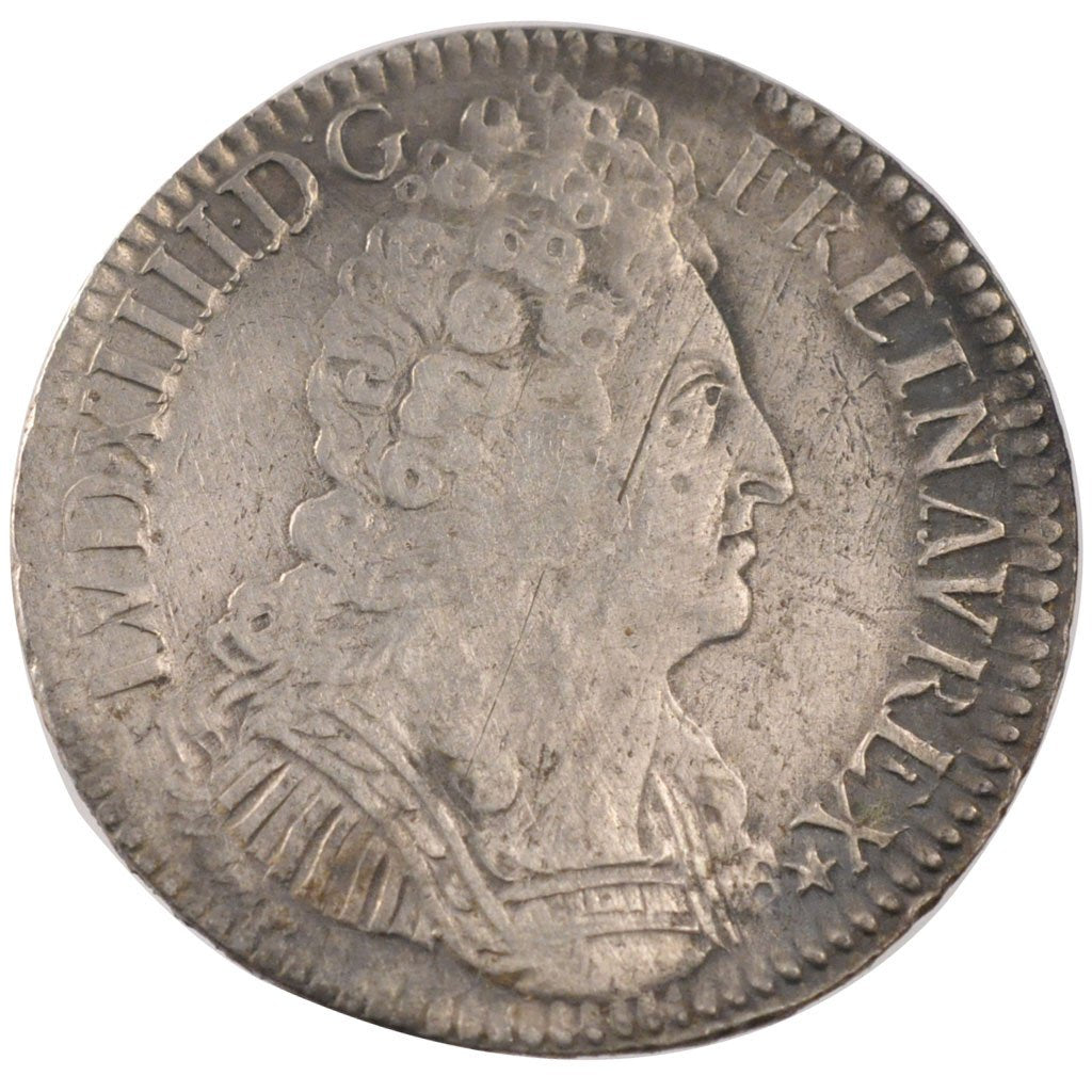 FRANCE, Écu aux 3 couronnes, ECU, 1709, Paris, KM #386.1, VF(30-35), Silver, ...