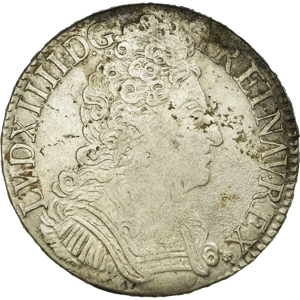 Coin, France, Louis XIV, Écu aux 3 couronnes, Ecu, 1709, Reims, VF(30-35)