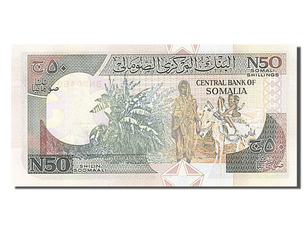 Billet, Somalie, 50 N Shilin = 50 N Shillings, 1991, NEUF