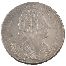 FRANCE, Écu aux 3 couronnes, ECU, 1709, Rouen, KM #386.2, AU(50-53), Silver, ...