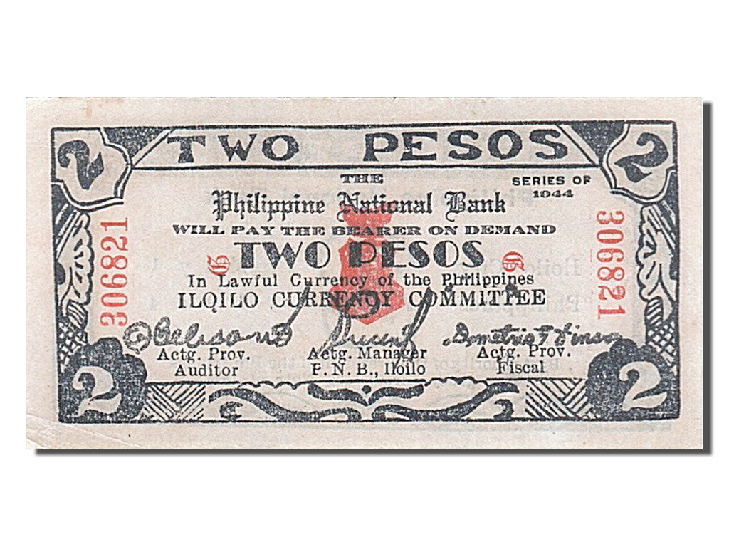 Philippines, 2 Pesos, 1944, KM #S340a, 1944-05-01, EF(40-45), 306821