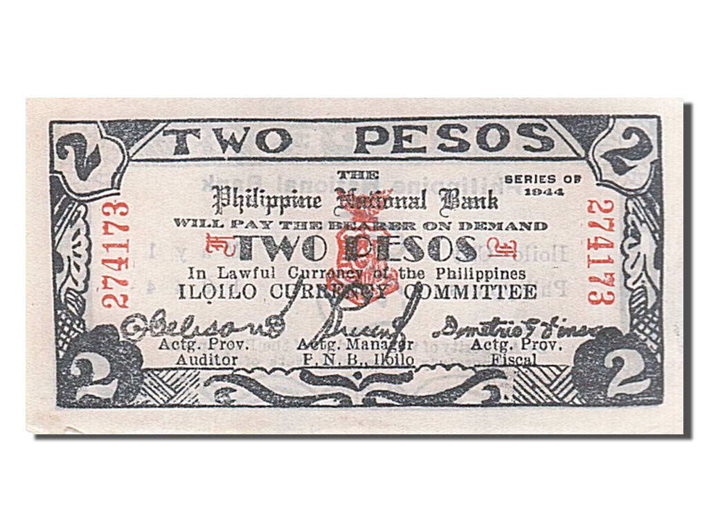 Philippines, 2 Pesos, 1944, KM #S340a, 1944-05-01, EF(40-45), 274173