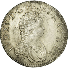 Coin, France, Louis XV, Écu Vertugadin, Ecu, 1716, Bourges, EF(40-45), Silver