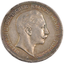 GERMAN STATES, 5 Mark, 1907, Berlin, KM #523, EF(40-45), Silver, 38, 27.78