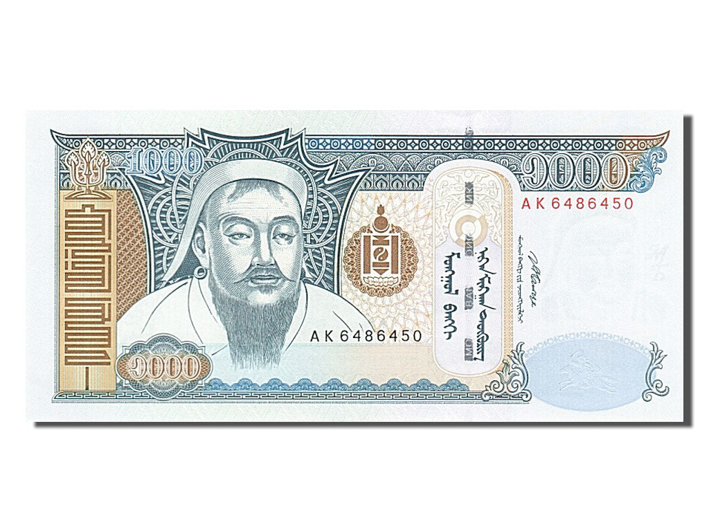 Mongolia, 1000 Tugrik, 2007, KM #67b, UNC(65-70), AK 6486450