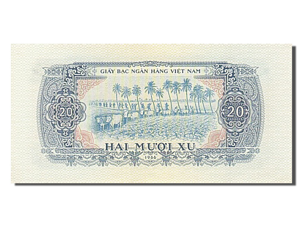 South Viet Nam, 20 Xu, 1966, KM #38a, UNC(63), KN 135156