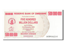 Zimbabwe, 500 Million Dollars, 2008, KM #60, 2008-05-02, UNC(65-70), AC 5936214