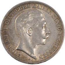 GERMAN STATES, 3 Mark, 1912, Berlin, KM #527, AU(50-53), Silver, 33, 16.66