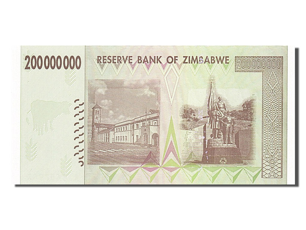 Billet, Zimbabwe, 200 Million Dollars, 2008, NEUF