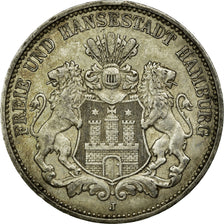 Coin, German States, HAMBURG, 3 Mark, 1910, Hamburg, EF(40-45), Silver, KM:620