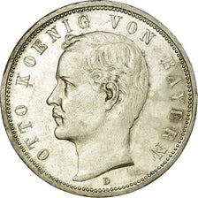 Coin, German States, BAVARIA, Otto, 5 Mark, 1913, Munich, AU(55-58), Silver