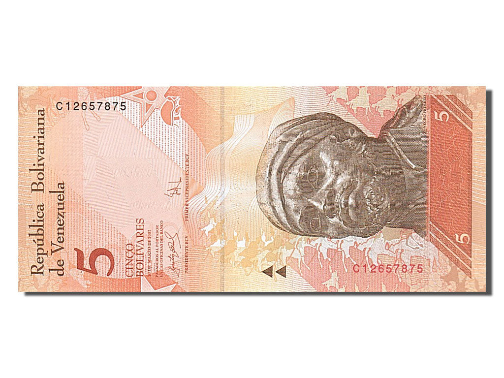 Venezuela, 5 Bolívares, 2007, KM #89a, 2007-03-20, UNC(65-70), C 12657875