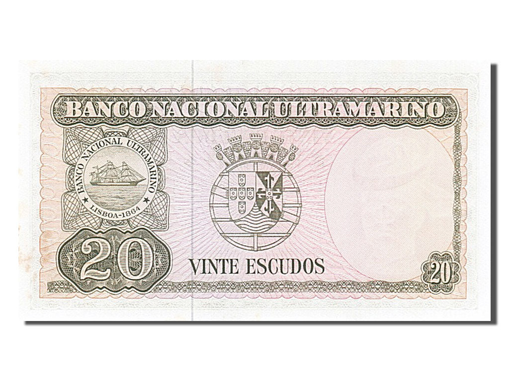 Banknote, Timor, 20 Escudos, 1967, 1967-10-24, UNC(65-70)