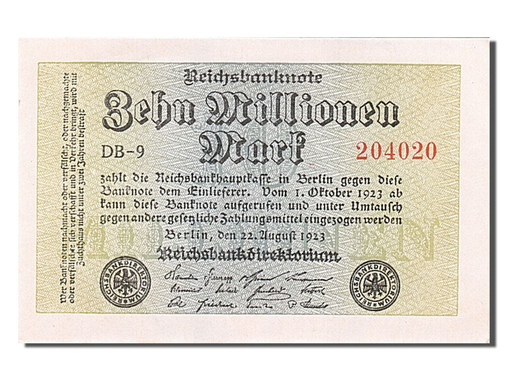 Banknote, Germany, 10 Millionen Mark, 1923, 1923-08-22, UNC(60-62)