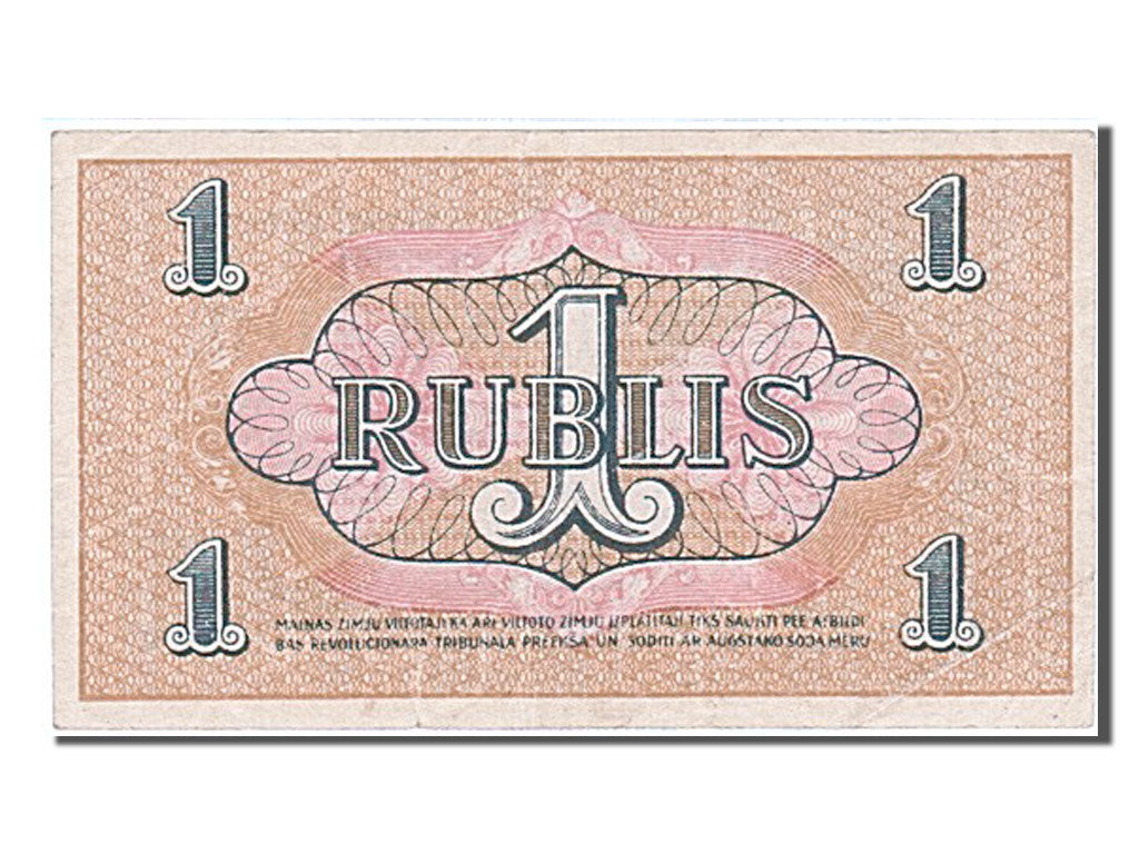Latvia, 1 Rublis, 1919, KM #R1, AU(55-58)