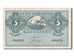 Banconote, Estonia, 5 Marka, 1919, MB+