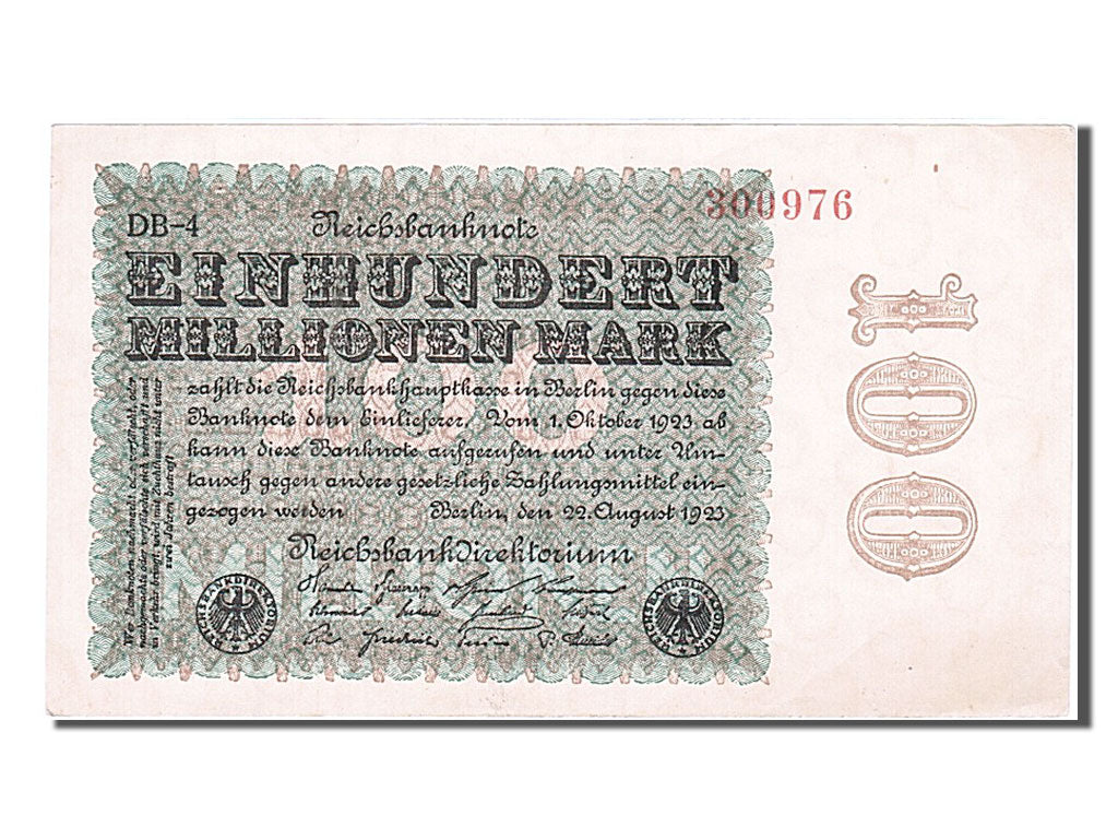 Banknote, Germany, 100 Millionen Mark, 1923, 1923-08-22, AU(55-58)