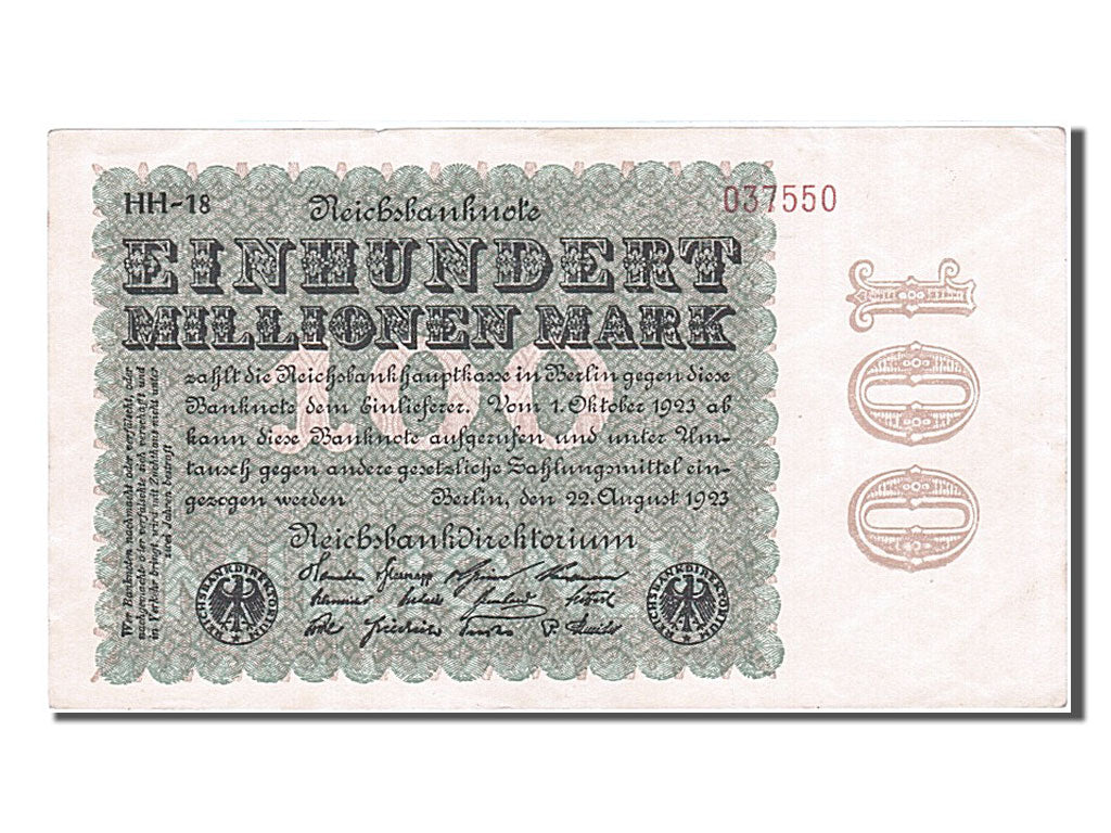 Banknote, Germany, 100 Millionen Mark, 1923, 1923-08-22, AU(55-58)