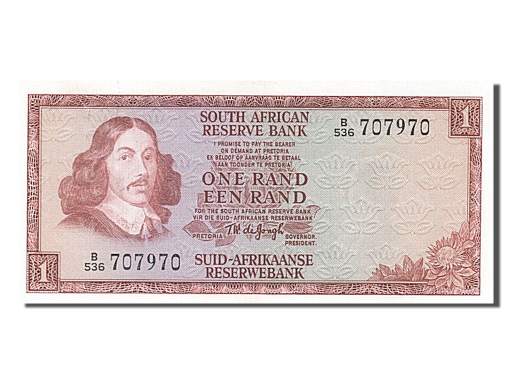 South Africa, 1 Rand, 1967, KM #110b, UNC(65-70), B/536707970