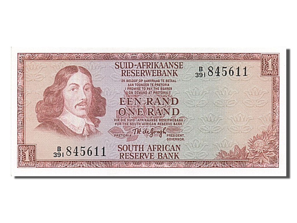Banknote, South Africa, 1 Rand, 1967, UNC(65-70)