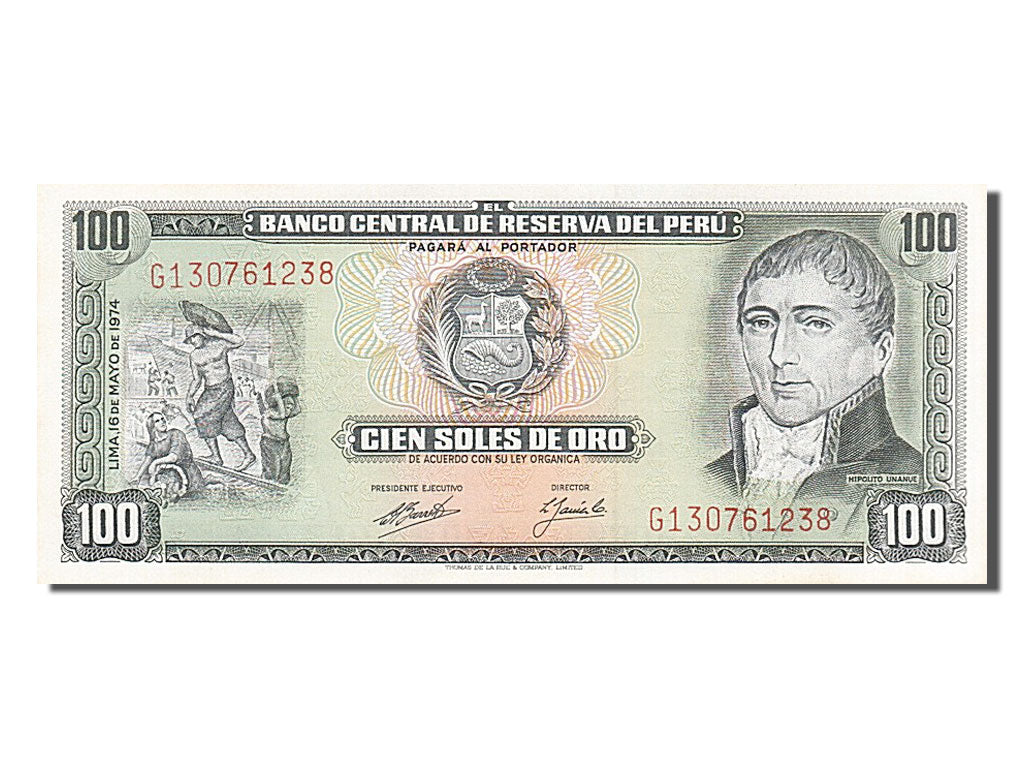 Peru, 100 Soles de Oro, 1968, KM #95a, 1968-02-23, UNC(65-70), G130761238