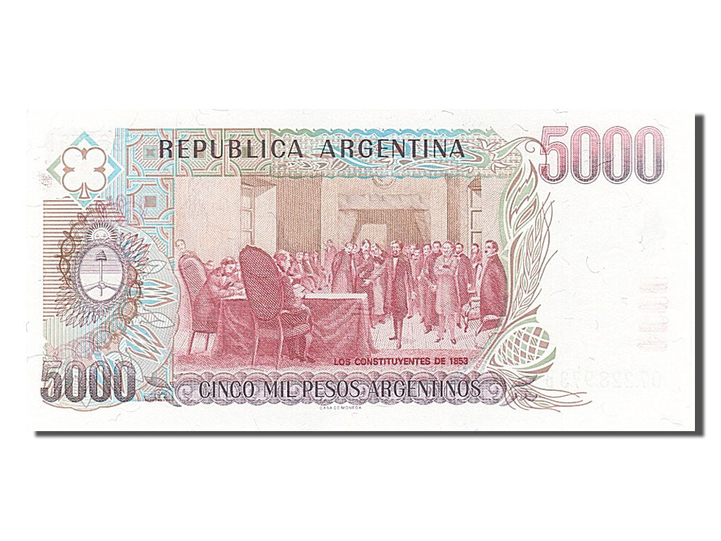 Banconote, Argentina, 5000 Pesos Argentinos, 1984, FDS