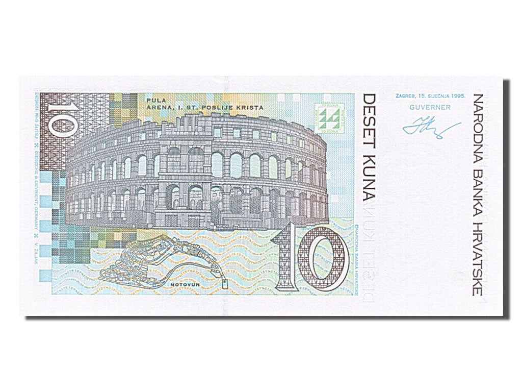 Croatia, 10 Kuna, 1995, KM #36a, 1995-01-15, UNC(65-70), A8340274A