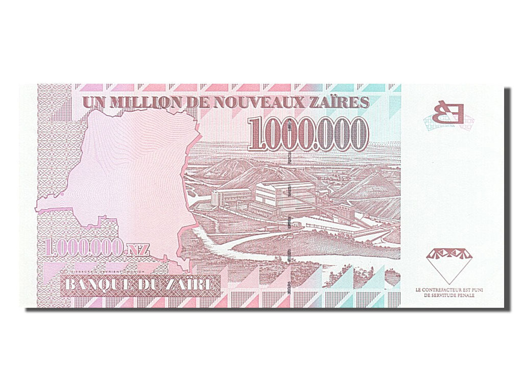 Banknote, Zaire, 1,000,000 Nouveaux Zaïres, 1996, 1996-10-25, UNC(63)